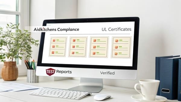 A neatly organized digital folder structure on a computer screen, showing folders for suppliers and product certifications.