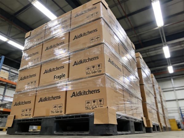 An example of a well-packaged air fryer with internal foam and a sturdy box.