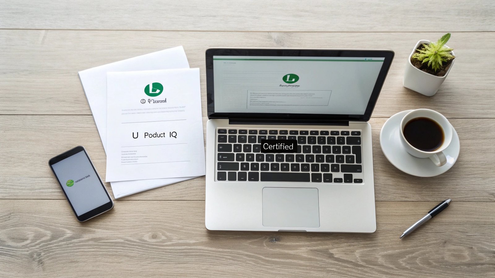 A person using a laptop to search an online certification database.