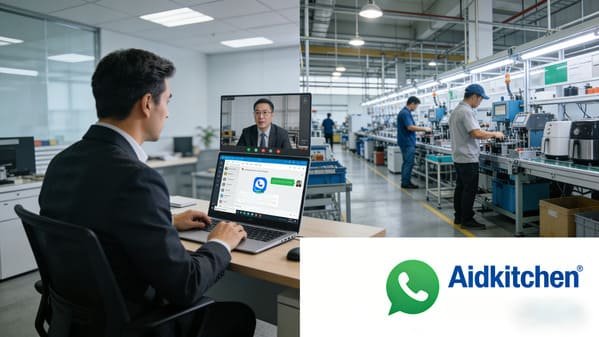 An email or chat window showing a list of questions being sent to an air fryer supplier.