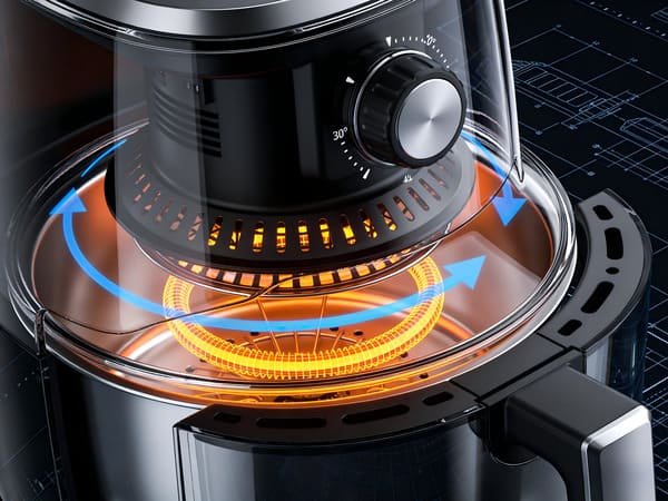 A checklist showing key criteria for assessing air fryer innovation