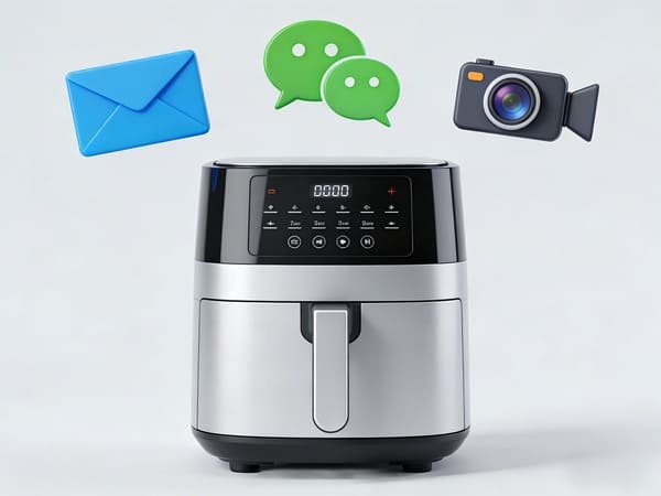 alt with keywords: Communication tools like email, WeChat, and video calls for sourcing from China.