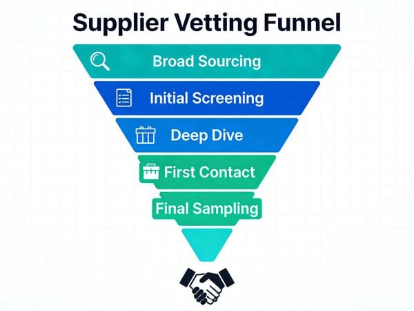 A flowchart showing the supplier shortlisting process