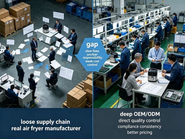 OEM air fryer manufacturer, factory compliance control, long-term air fryer production