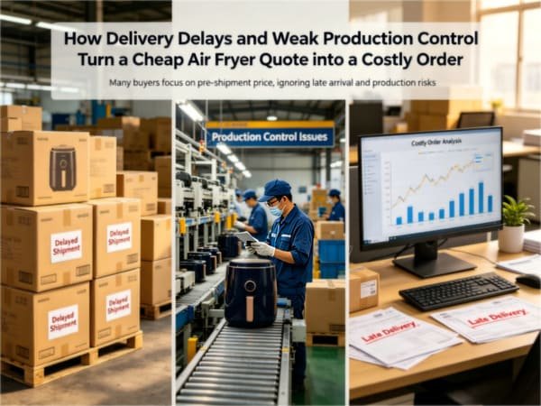 how delivery delays and weak production control turn a cheap air fryer quote into a costly order