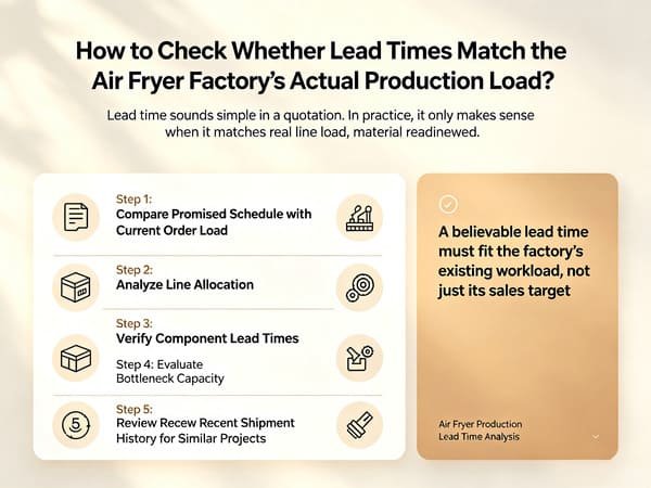 air fryer lead time and production load