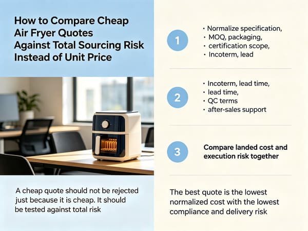 how to compare cheap air fryer quotes against total sourcing risk