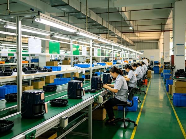 air fryer assembly line photos and videos