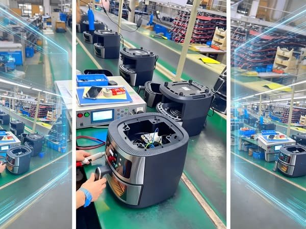 check real air fryer production line in China