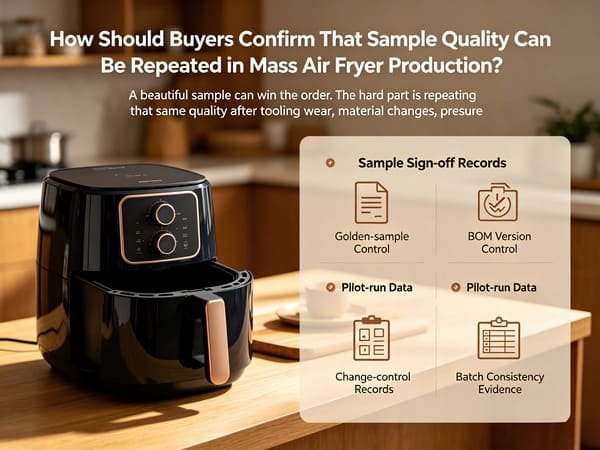 air fryer sample to mass production consistency