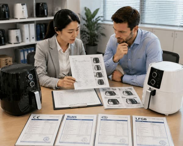 air fryer certifications and test reports sourcing agent should check