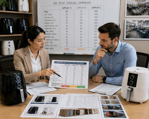 compare air fryer MOQ unit price tooling fees hidden costs