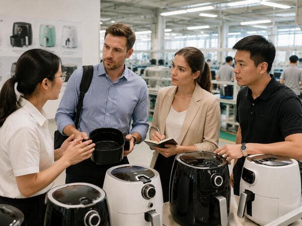 Signing a distribution agreement with an air fryer manufacturer