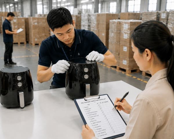 air fryer inspection steps before shipment