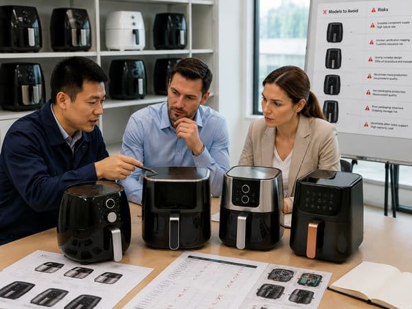 Air fryer model design comparison and risk evaluation for import sourcing