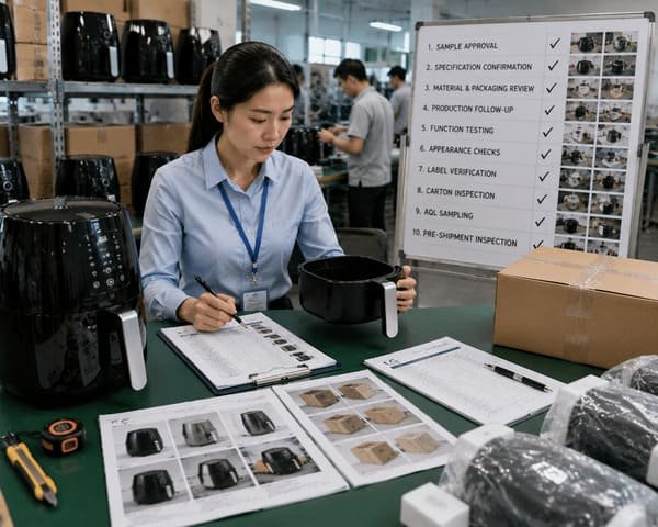 air fryer quality control process before shipment