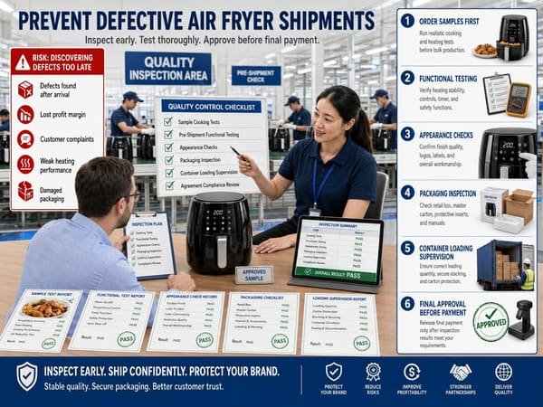 quality inspection for air fryer shipments