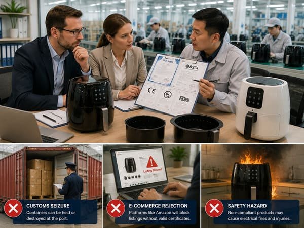 Essential safety and factory certifications for air fryers