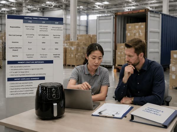 Air fryer export shipping logistics container loading