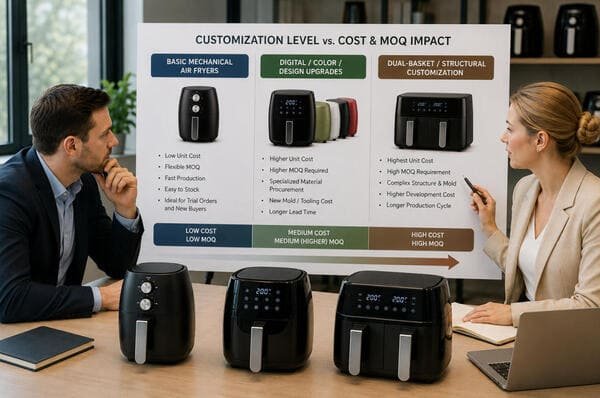 Air fryer customization depth MOQ and factory pricing