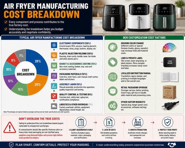 air fryer manufacturing cost breakdown china