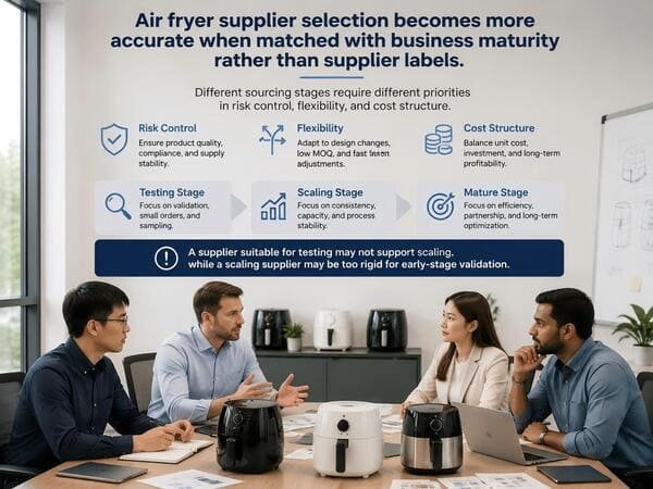 Air fryer sourcing strategy business stage OEM planning