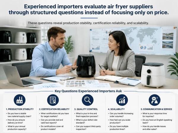 Air fryer supplier evaluation technical discussion OEM meeting