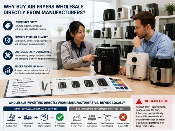 Benefits of buying air fryers wholesale directly from China