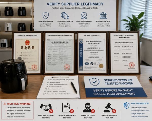 air fryer supplier business license documents