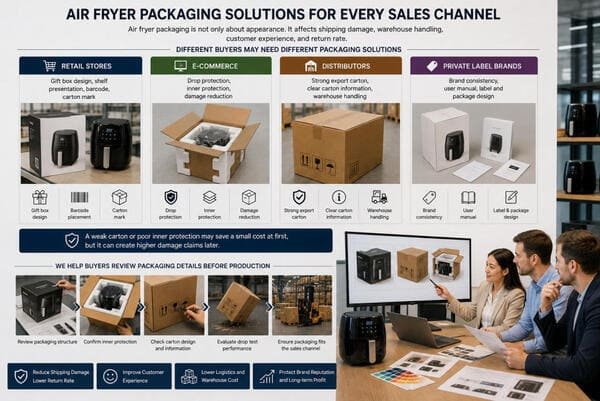 Air fryer export packaging for bulk orders