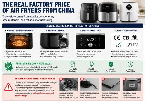 real factory price of air fryers china