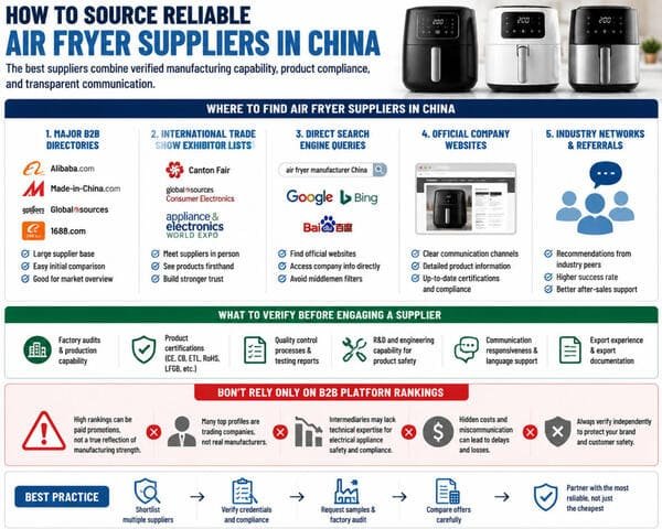 best platforms to source air fryer suppliers china