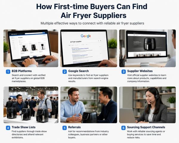 air fryer suppliers in China search channels for first-time buyers