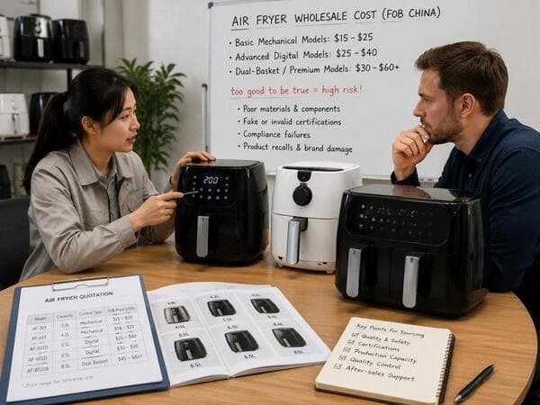 Cost breakdown of wholesale air fryer pricing