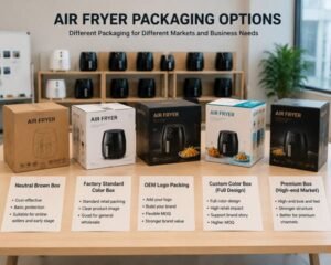 Air Fryer Packaging Options for Wholesale Orders: How Importers Should Choose Neutral Box, OEM Packing, Color Box, and Carton Marks