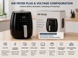 Air Fryer Plug and Voltage Guide for Africa and Middle East Importers: How to Confirm Plug Type, Power Cord, Label, and Packaging Before Quotation