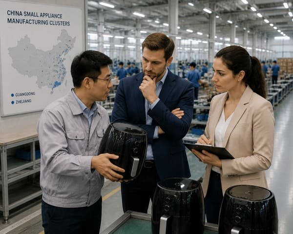 air fryer buyer reviewing supplier information